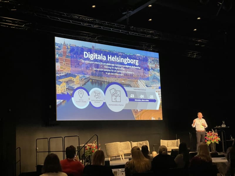 DigJourneys Andreas Tylenius pratar om DIgitala Helsingborg på Digitaliseringsdagen